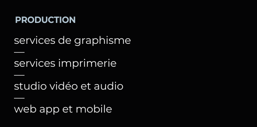 production logo site web - agence marketing multicanal