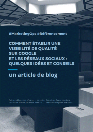 #WhitePaper #MarketingOps - Elena Debbaut - La visibilité sur Google et les réseaux sociaux avec l'agence E-GRAPHICS - Vaud, Lausanne, Morges