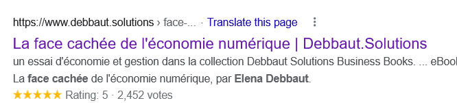 catégorisation et avis sur le livre de Elena Debbaut, la face cachée de l'économie numérique