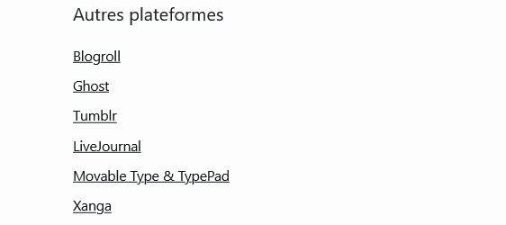 Autres plateformes CMS pour le blogging Autres plateformes CMS pour le blogging